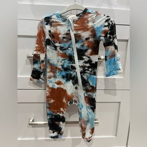 Baby Bamboo Tie Dye Footie Pajamas